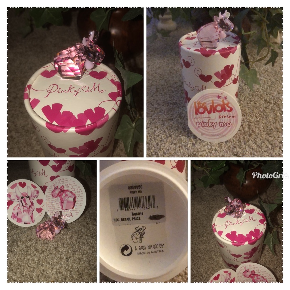 🌸NWT/NIB! 2007 SWAROVSKI RETIRED Pinky Mo “Love Lots”!🌸